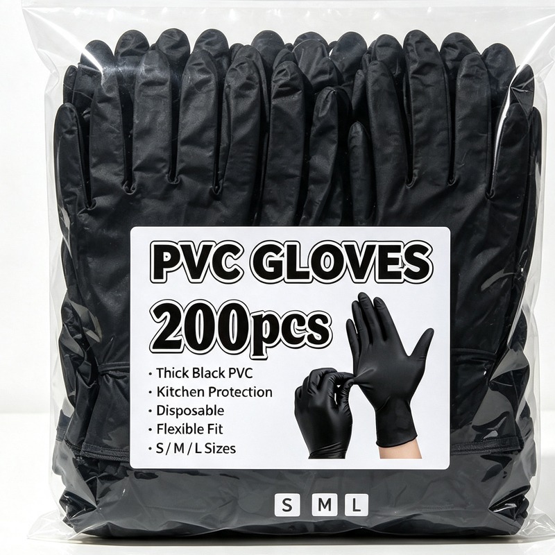 Latex Disposable Glove - Guantes Negros Desechables Unisex Sin Látex