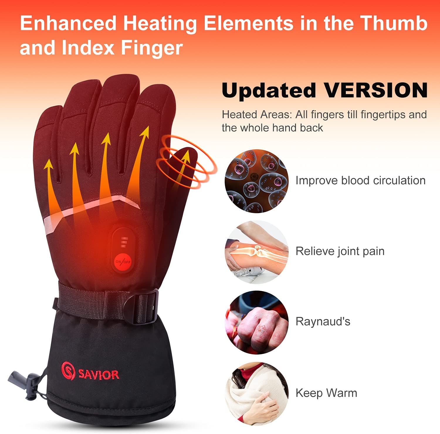 SNOW DEER-guantes calefactable - Ski Glove Waterproof reseña y precio
