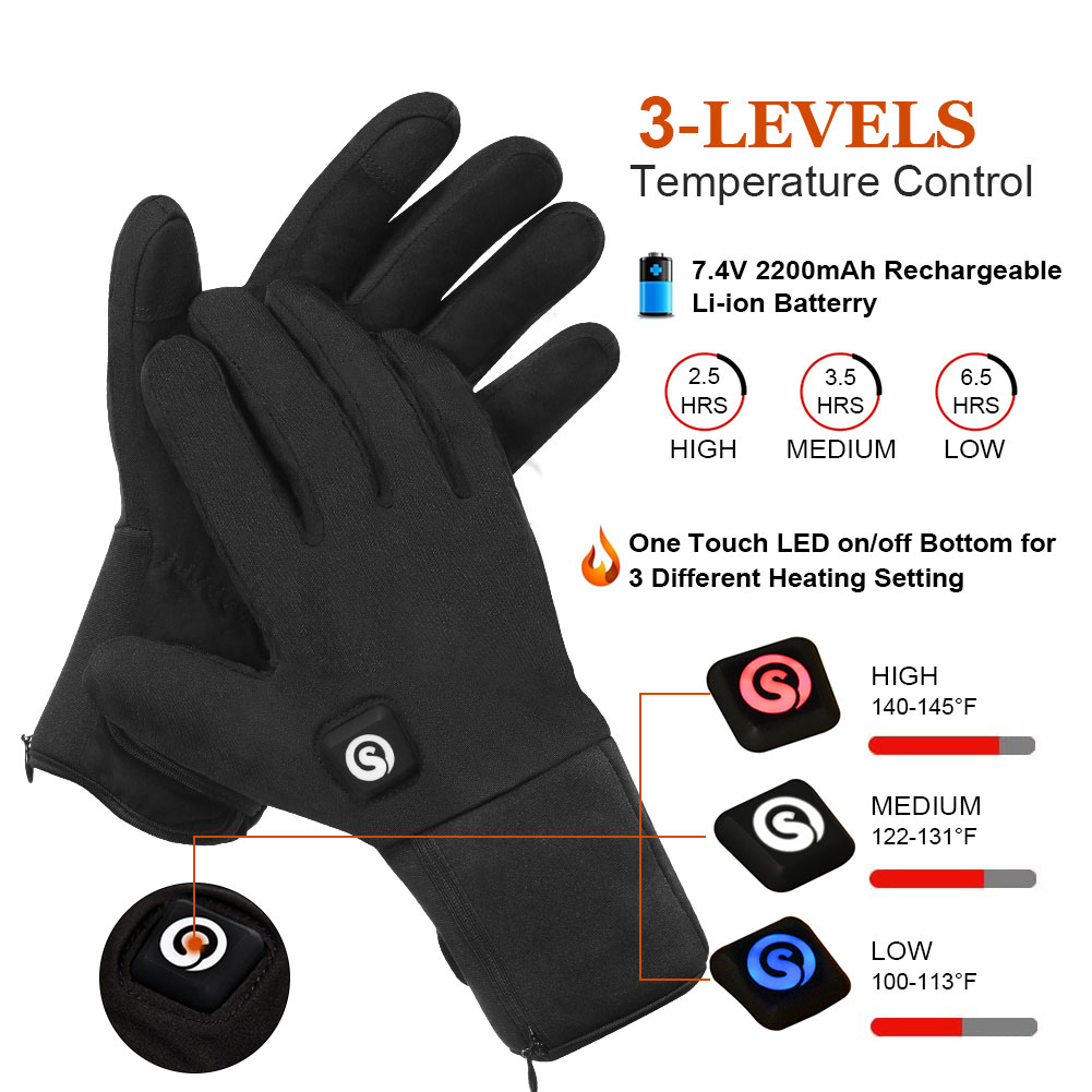 Guantes calefactados eléctrico - Ski Glove Waterproof reseña y precio